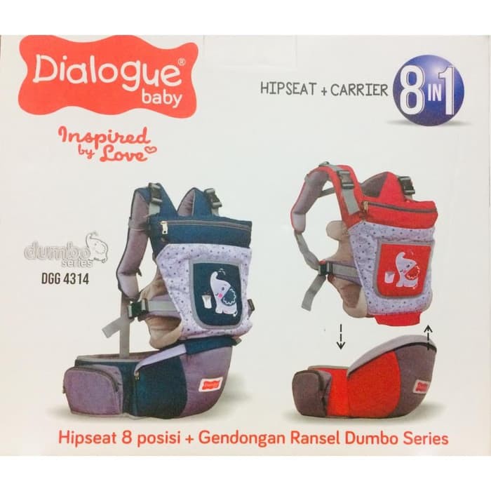 DIALOGUE HIPSEAT CARRIER 8IN1 DUMBO SERIES - DGG 4314 / GENDONGAN RANSEL SERIES / NEW SERIES DIALOG