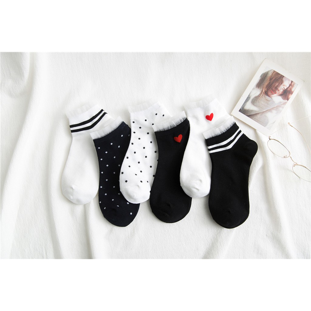 KK-38 kaos kaki renda summer japan jepang korea cotton katun mori socks lolita