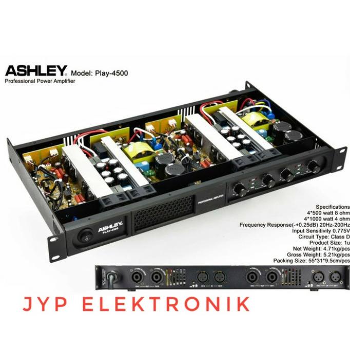 POWER AMPLIFIER ASHLEY PLAY 4500 / PLAY4500 / PLAY-4500 ORIGINAL .