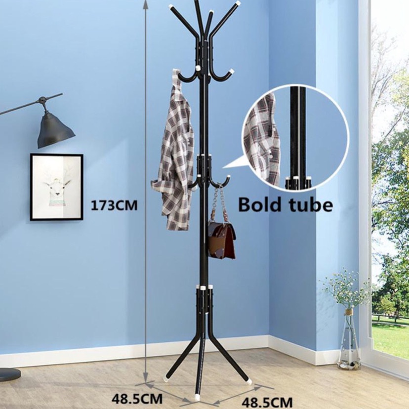 ( BISA COD ) PROMO STAND HANGER GANTUNGAN BAJU BERDIRI / GANTUNGAN BAJU COAT RACK BERDIRI STANDING TAS DAN TOPI MULTIFUNGSI