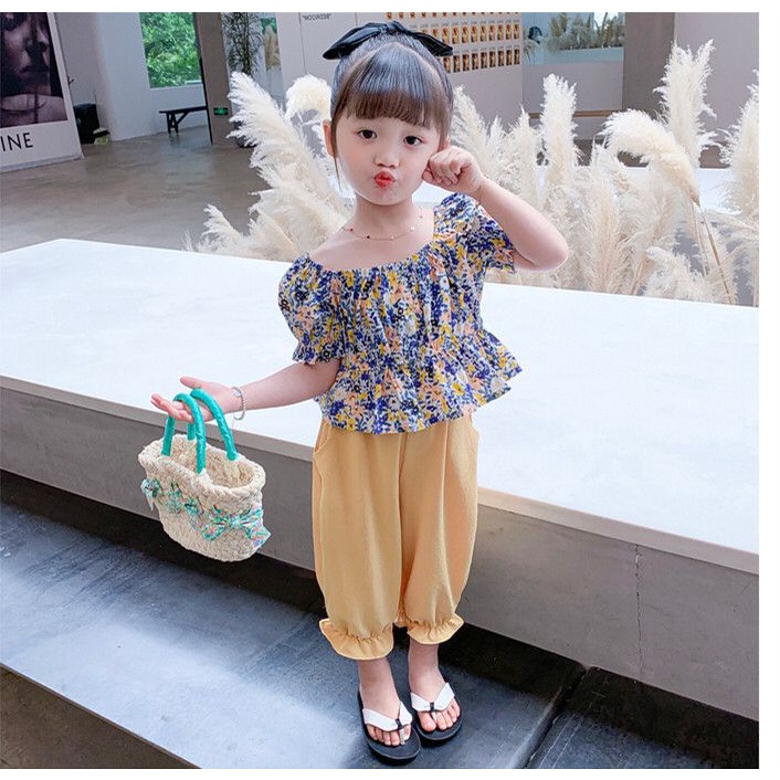(LOLI-JKT) BS-265 SET ANAK CEWEK 2 WARNA PITA BUNGA SIZE 100-140