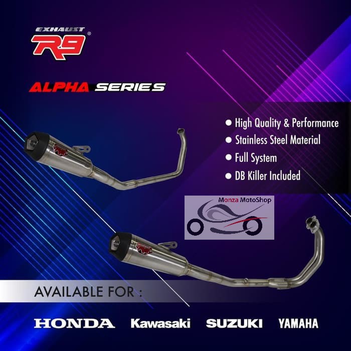 knalpot R9 alpha series new CBR 150 K46 facelift alpa ori