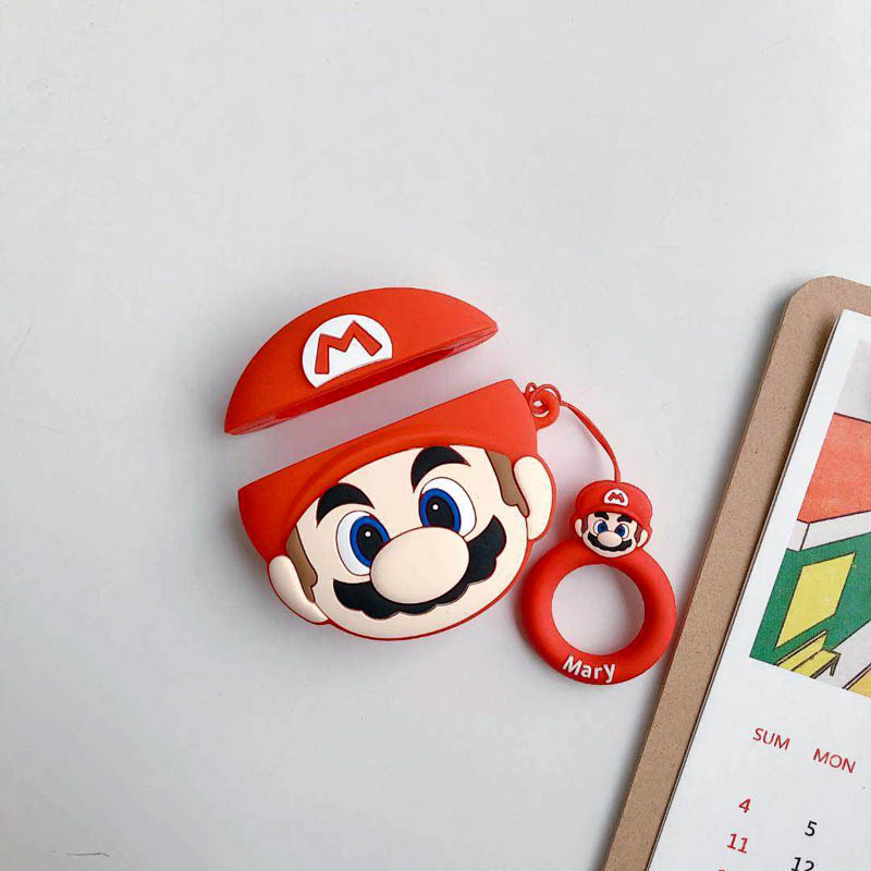 Airpods 1 2 3 Pro Case Inpods 1 2 3 PRO Funny Cute Mini Cartoon Mario Earphone Cover Silicone High Quality Case