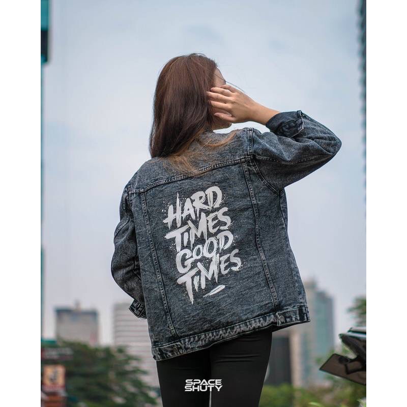 Jaket Jeans Cewek Cowok Sablon | Jaket Jeans Murah