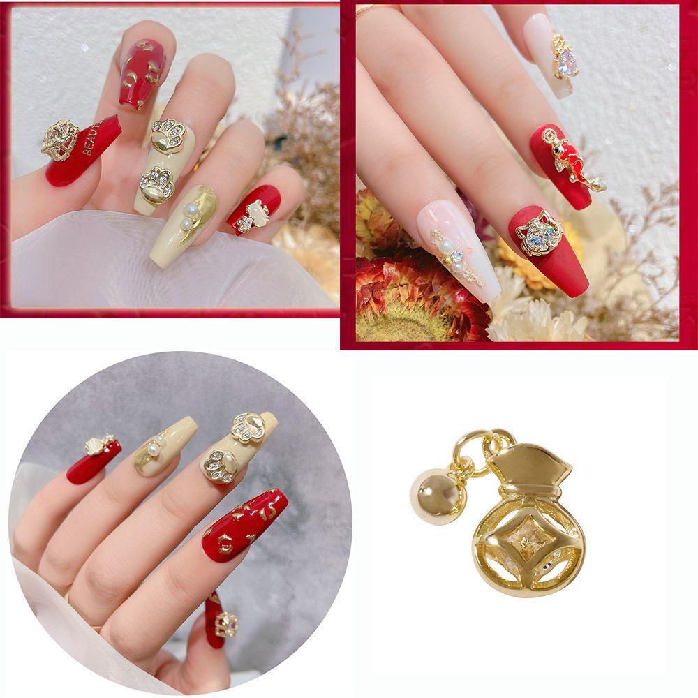 R-bunga Nail Art Rhinestones DIY Alloy|Aksesoris Manikur