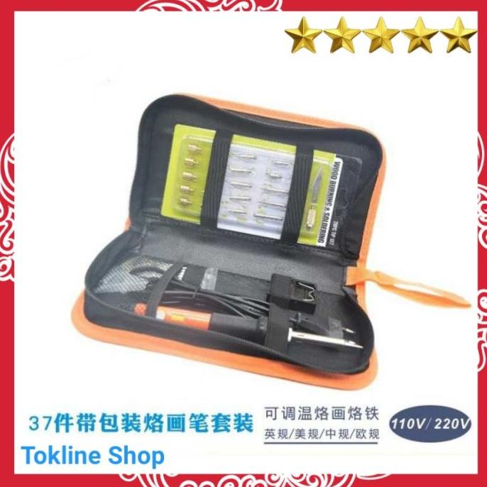 

Promo Solder Alat Lukis Wood Burning Pen Pyrography 37 Set