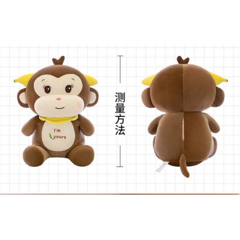 boneka monkey monyet string heart 35 cm / maianan anak mewah