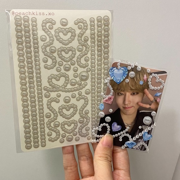 Stiker Dekorasi Deco Photocard / Journal / Polcos Pearl (Waterproof) by @peachkiss.xo