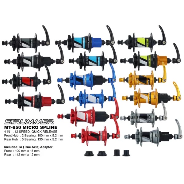 Hub Freehub Strummer MT650 Microspline 12speed 4in1 lubang 32Hole