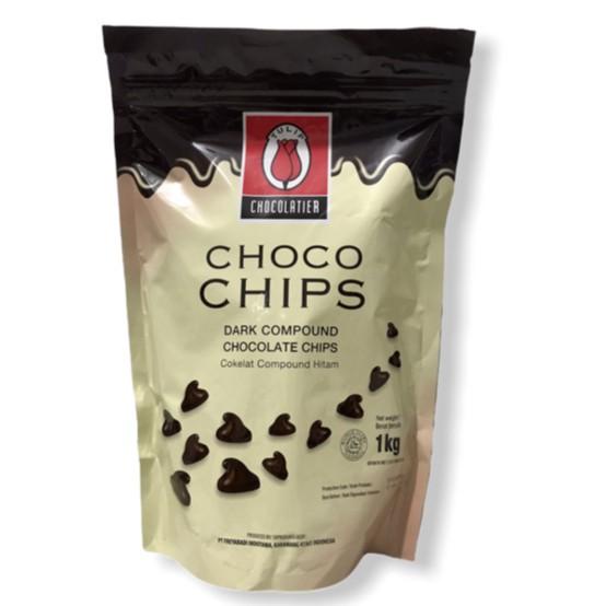 

Choco Chips Compound Tulip 1Kg Cokelat Chip