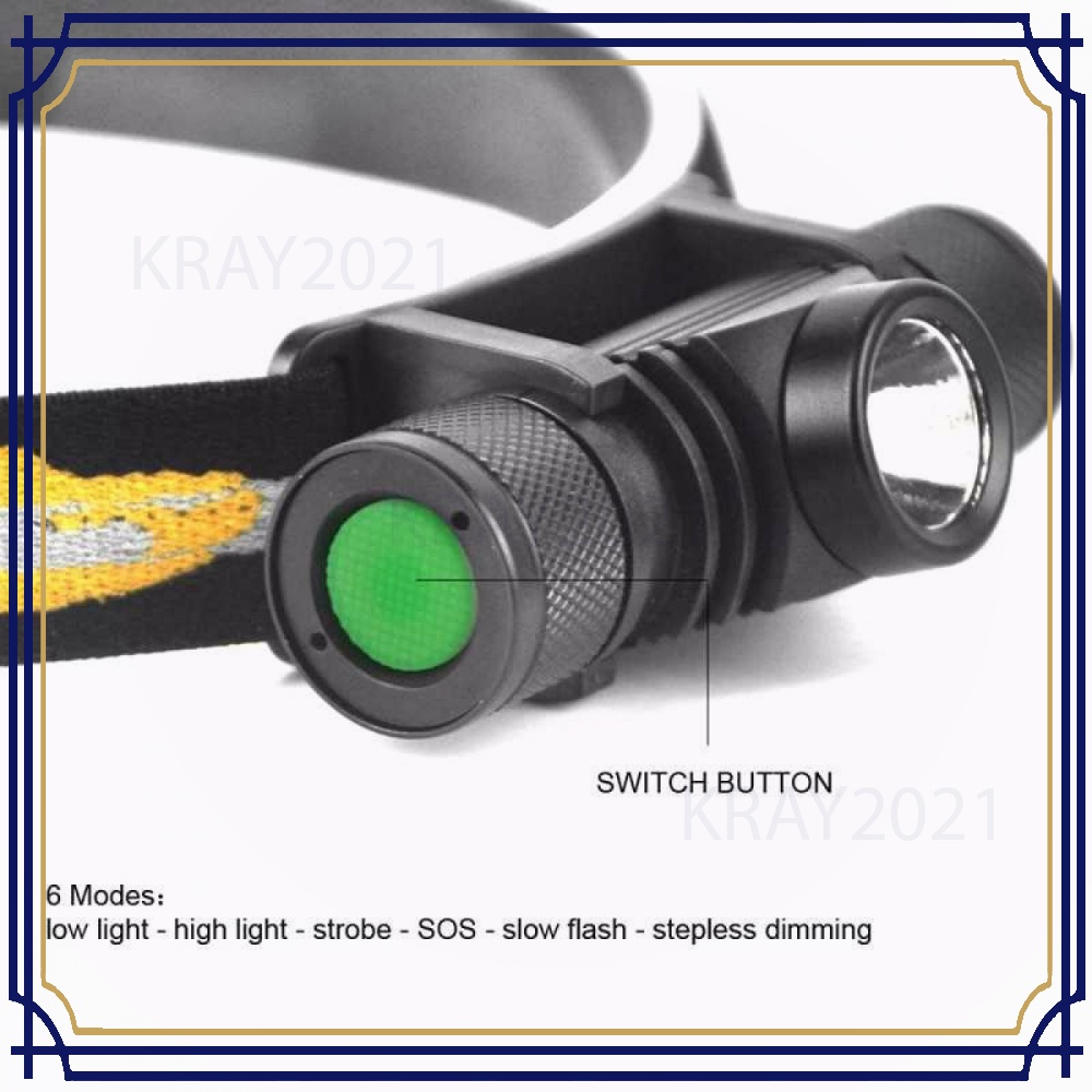 Senter Kepala Headlamp Flashlight Headlight LED XML L2 EHL0628