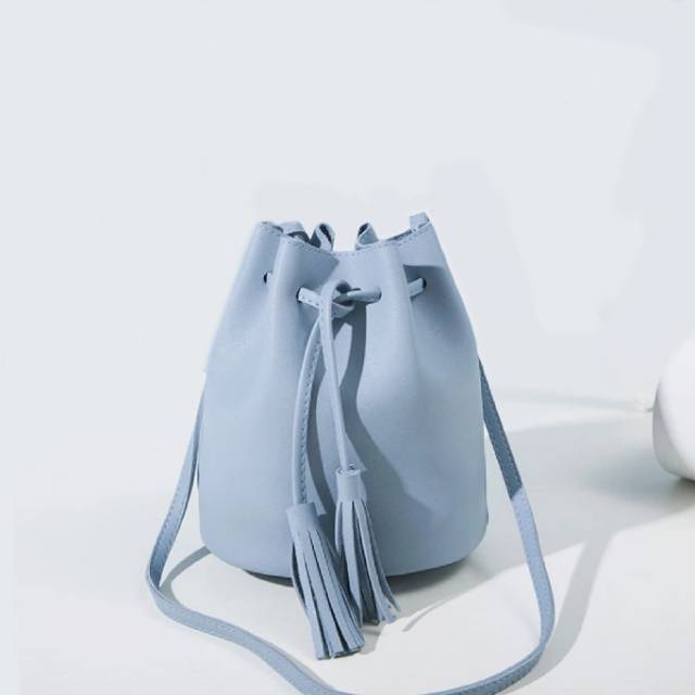 Tas Selempang Serut Mini Bucket Bag Import