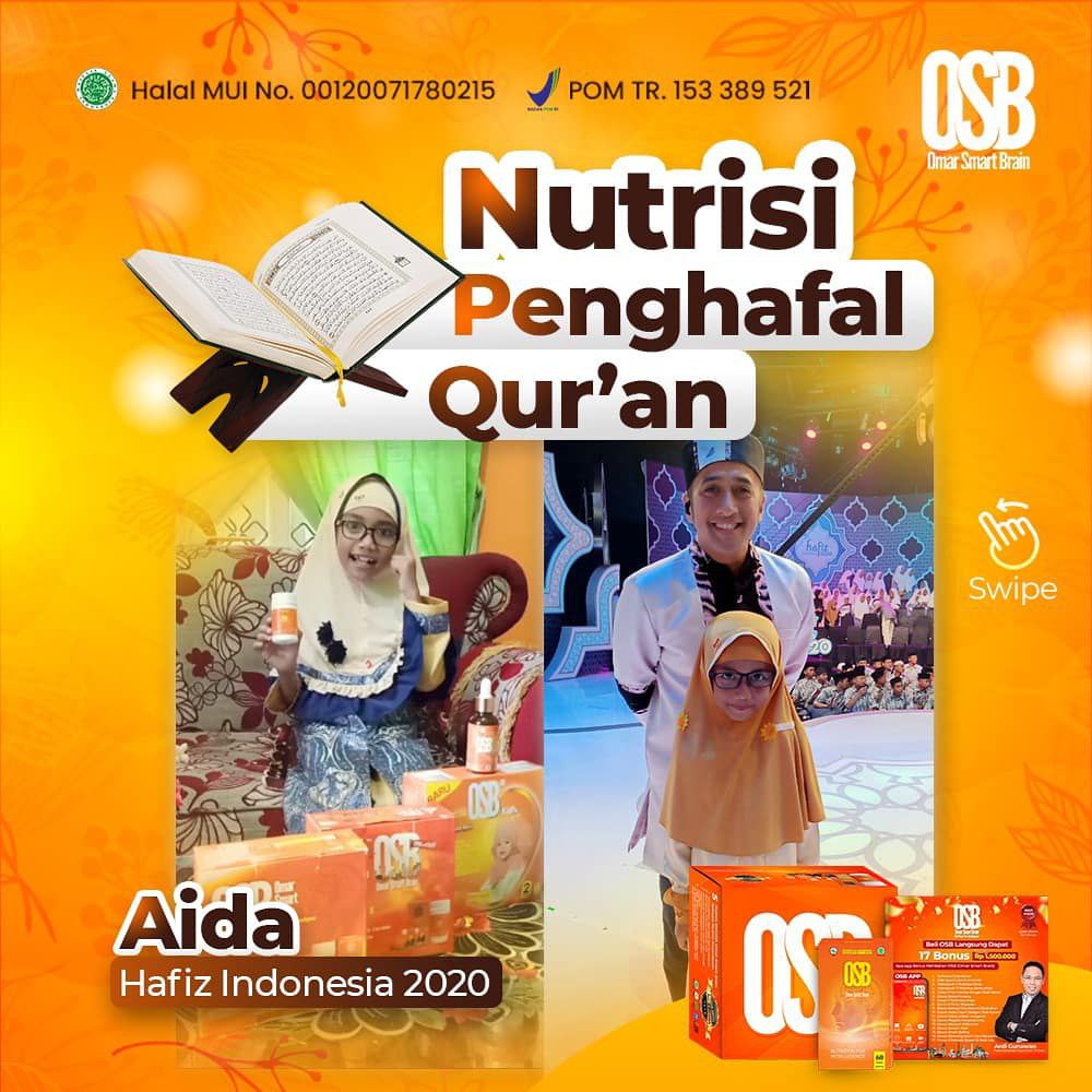 Vitamin Otak Anak Cerdas OSB Kapsul Omar Smart Brain Herbal Alami (FREE BEE OMAR)