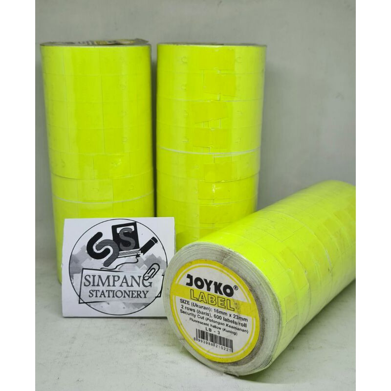

Joyko label Harga 2line Kuning Lb 3
