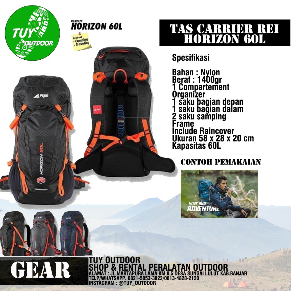 TAS CARRIER REI HORIZON 60L