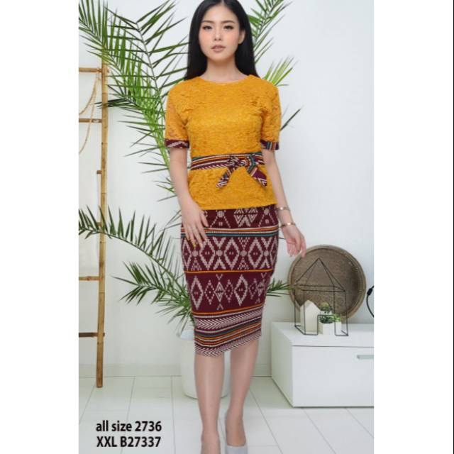 Stellan rok brukat atasan dan rok batik