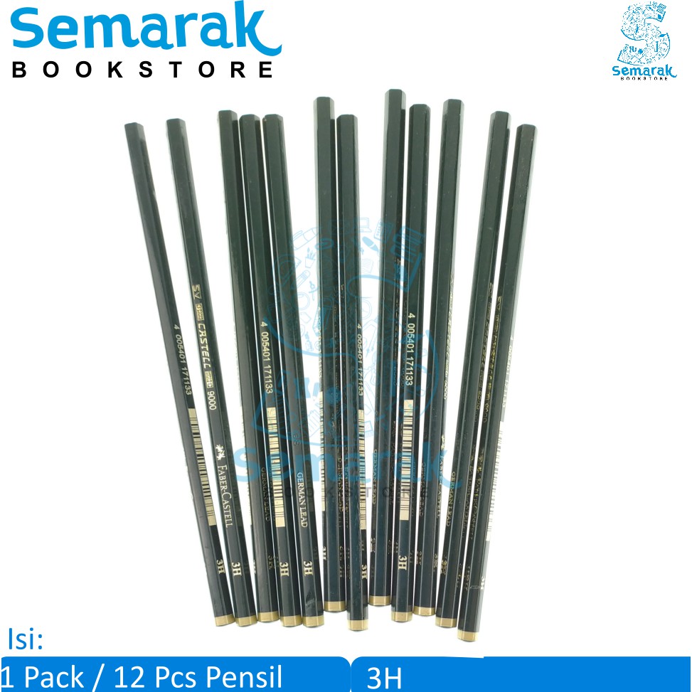 

Faber Castell 9000 Pensil 3H [1 Pack / 12 Pcs]