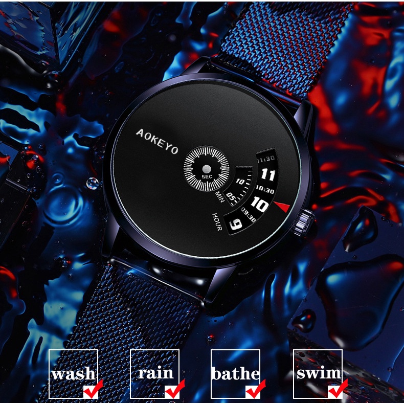 AOKEYO S230 Jam Tangan Pria Anti Air ORI Luxury Bisnis Quartz Watch Free BOX And Kartu-7