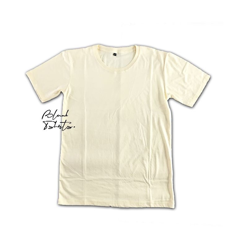 KAOS POLOS WARNA CREAM LENGAN PENDEK COTTON COMBED30S PRIA WANITA