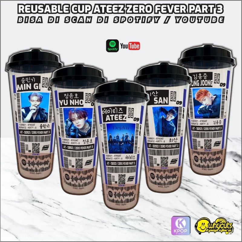 Reusable Cup Ateez Zero Fever Part 3 DeJavu