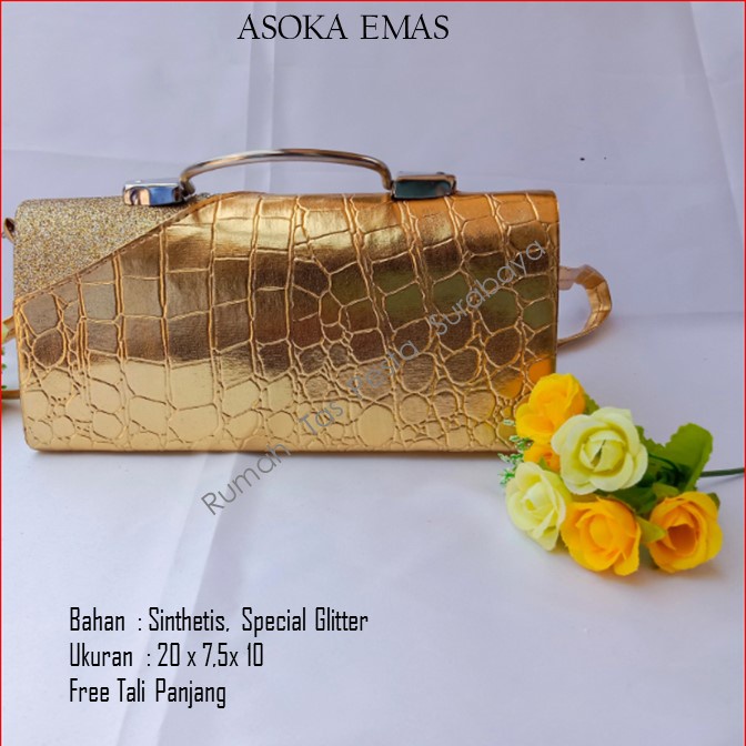 Tas Kekinian,Tas Satin,Tas Clutch,ASOKA EMAS