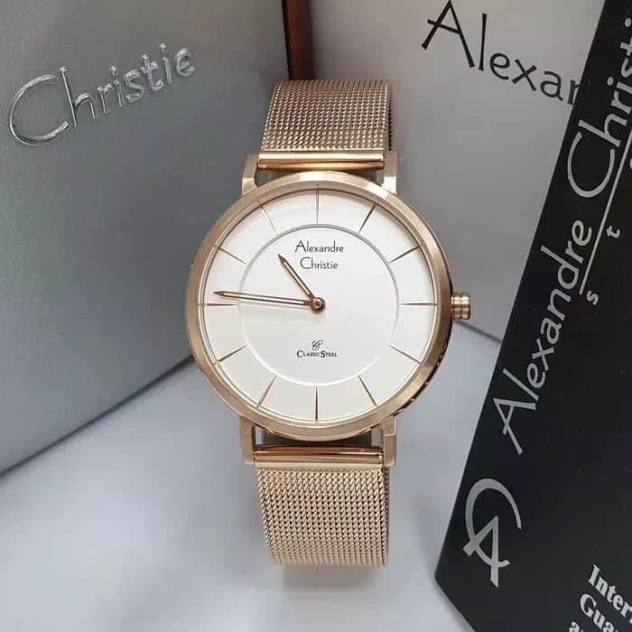 Jam Tangan Wanita Alexandre Christie Original New Model AC9596