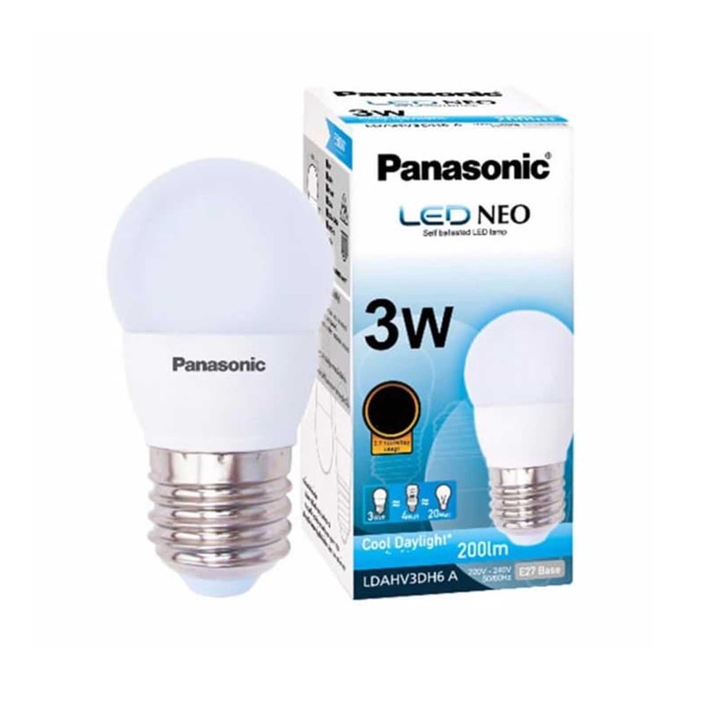  lampu  Led  panasonic  neo 3 watt  putih per pcs Shopee 