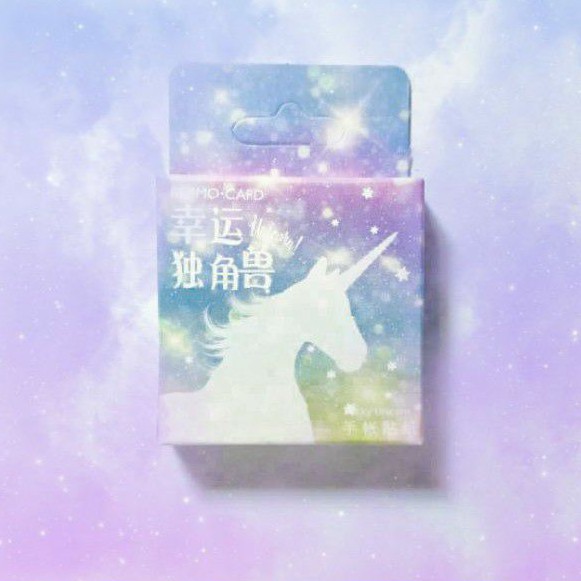 

46PCS STICKER UNICORN PINK PURPLE
