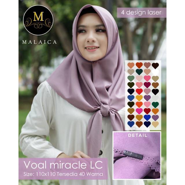 Part 2 Voal Miracle Malaica Laser Cut hijab jilbab kerudung kerudung polos