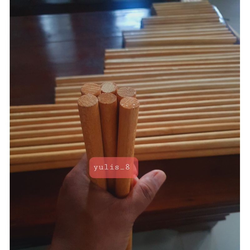 KAYU DOWEL diameter 1-1,2cm, sudah cllear size 15cm-60cm