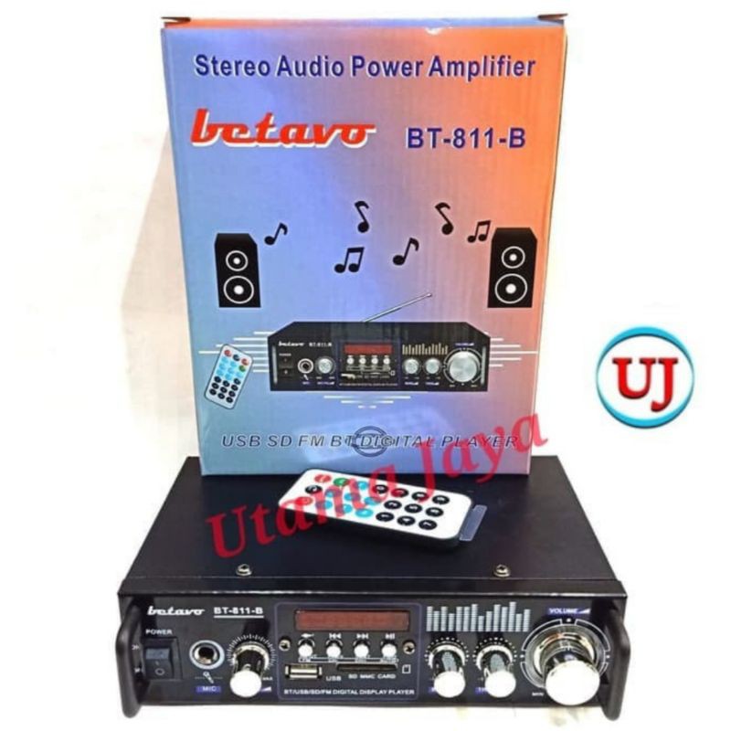 Amplifier Betavo BT 811B Bluetooth AC/DC USB/SD/FM Ampli Mini