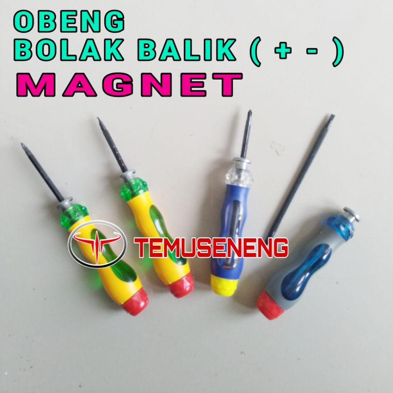 Obeng Bolak Balik Mini Plus Minus Magnet Bb Obeng Panjang Bisa Diatur