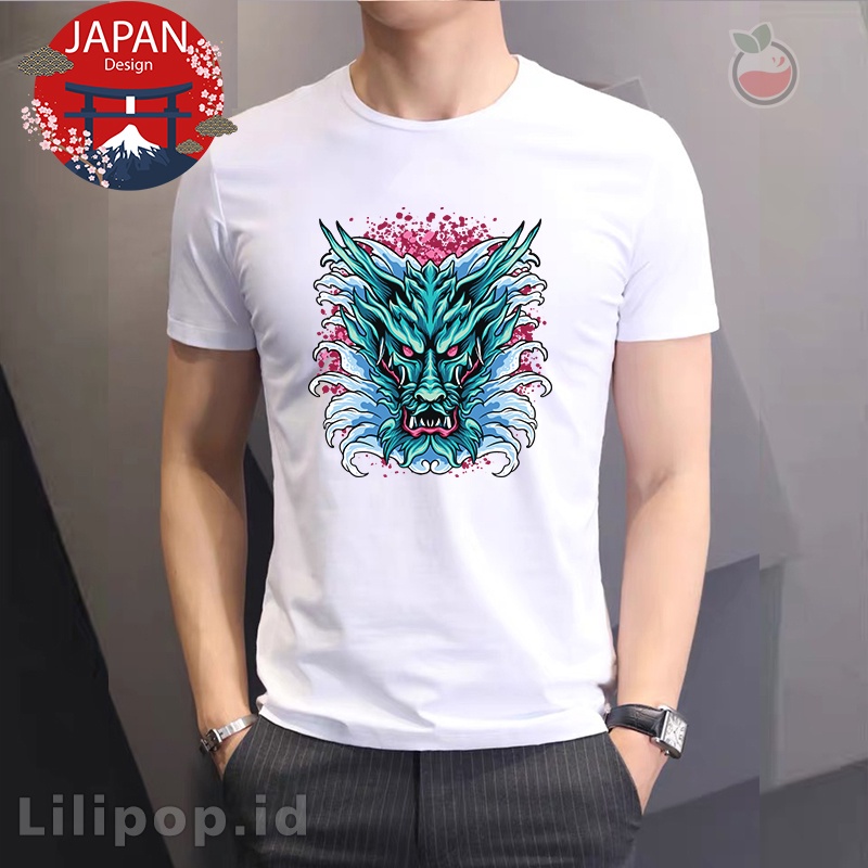 Lilipop Kaos Pria Demon Shinigami Jepang Baju Distro Basic Tshirt Kasual