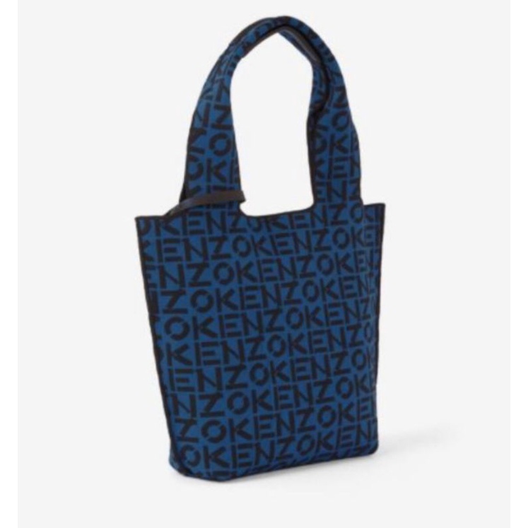 Kenzo Skuba Small Monogram Tote Bag In Blue - ORIGINAL 100%