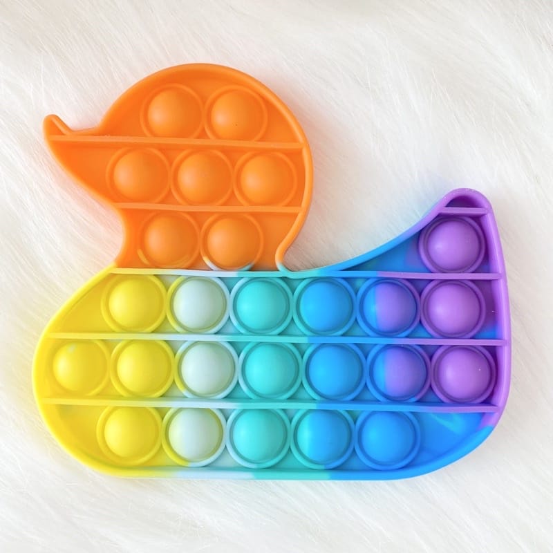 POP IT RAINBOW FIDGET TOYS Mainan Anak Edukasi Murah Pop Its Unicorn New Fidget Push Bubble Kids Kid-Bebek