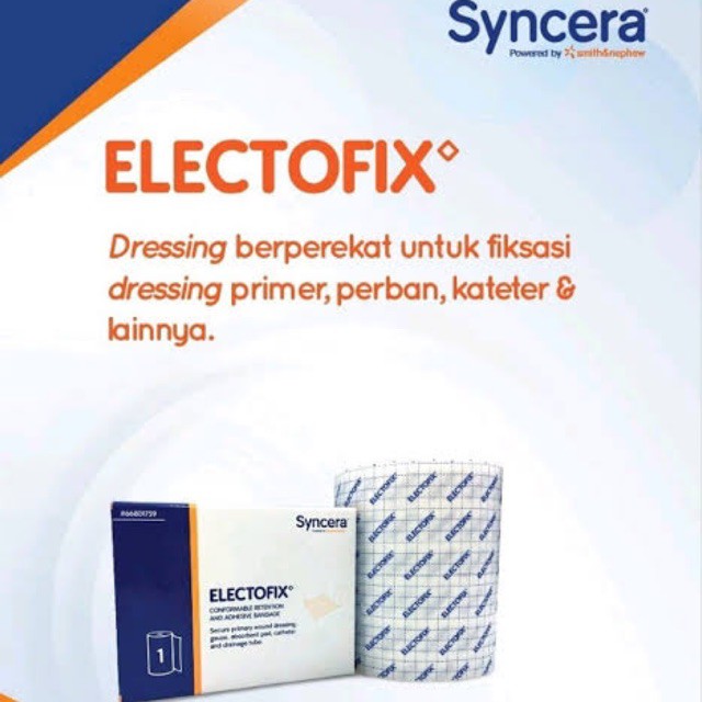 Syncera Electofix 5 x 10 cm dressing untuk fiksasi dressing primer, perban, kateter ( 1 rol )