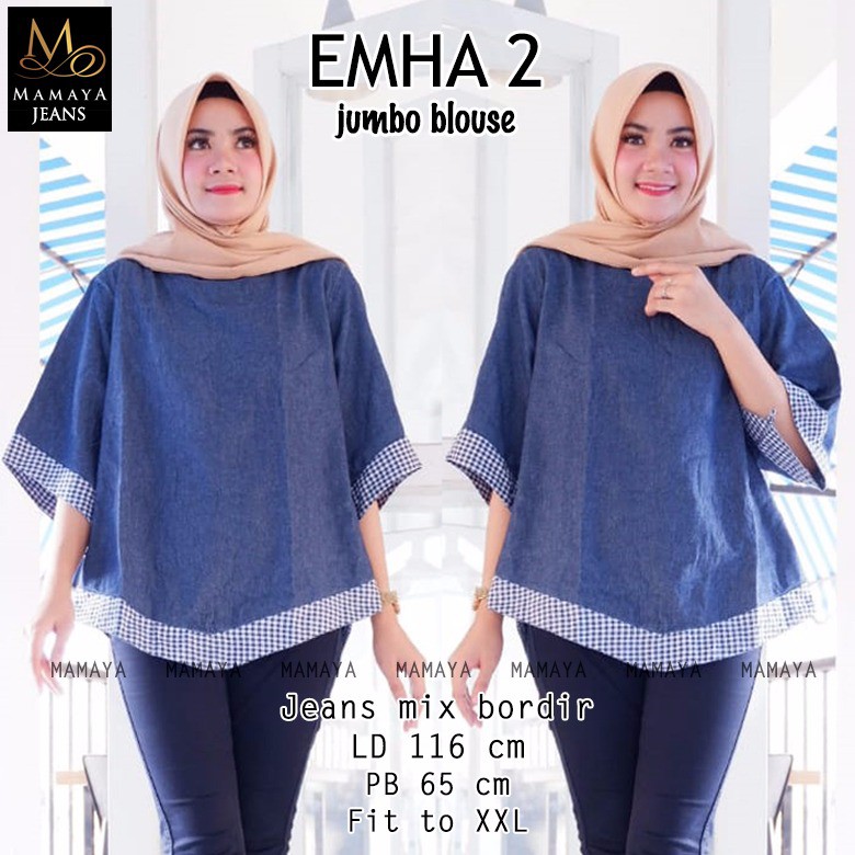emha jumbo blouse jeans