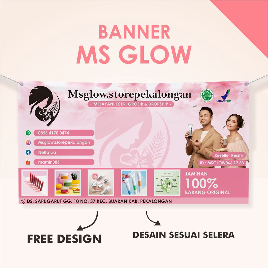 Jual Promo Banner Spanduk Ms Glow Mmt Ms Glow Spanduk Toko Riset 6129