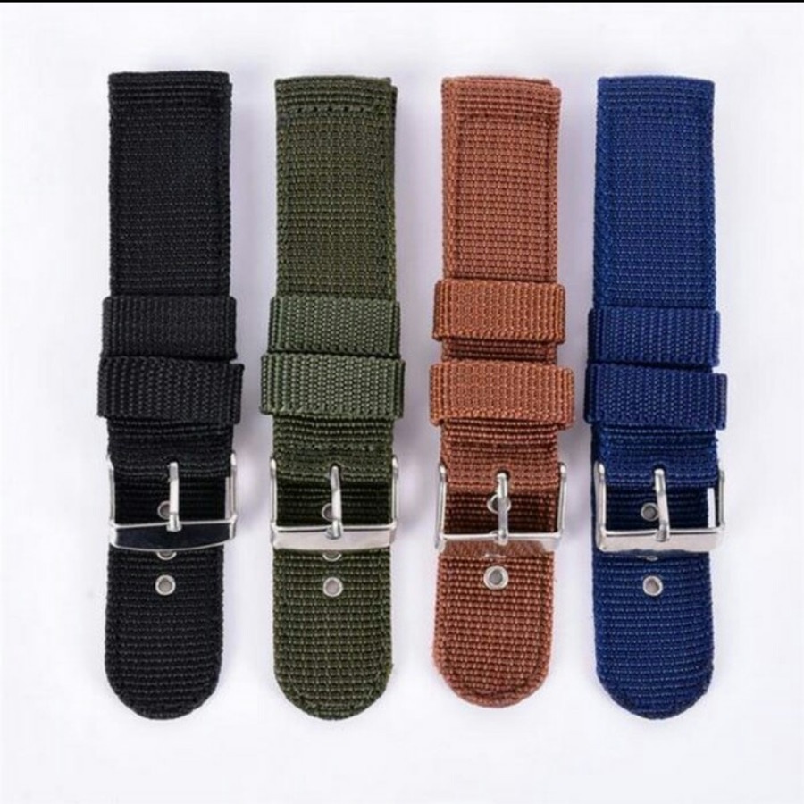 tali jam tangan murah / nylon murah / kanvas tali jam tangan / strap jam tangan kanvas / ukuran 20mm 22mm 24mm