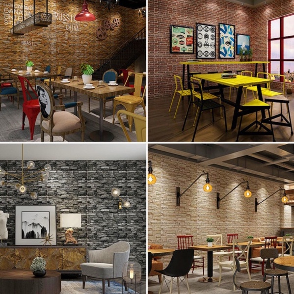 DIY Wall foam Stiker 3D Dekorasi Kamar Rumah / wallpaper Dinding Kamar Tidur batu bata-8