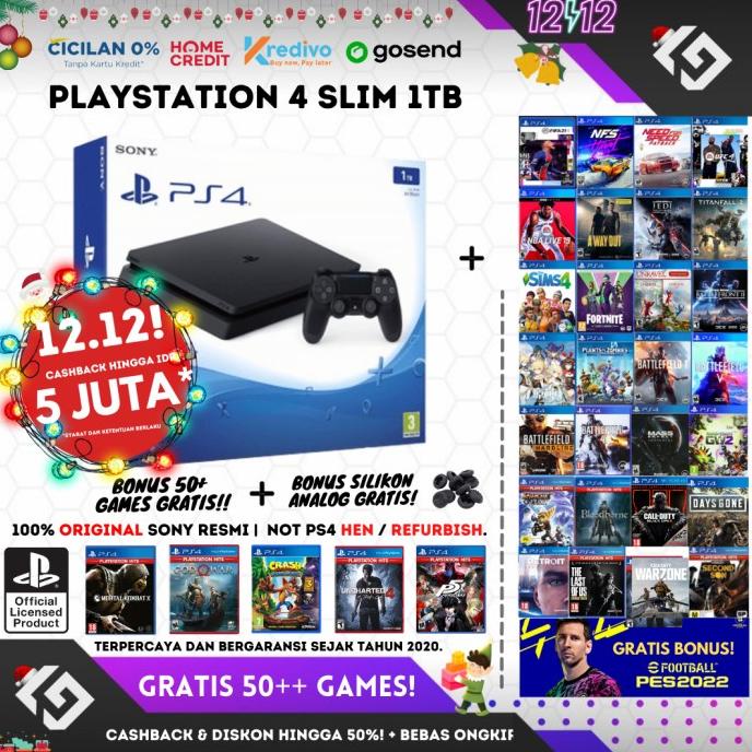 PS4 Slim 1TB Ori dan Bergaransi/Playstation/PS 4 not Fat/Pro