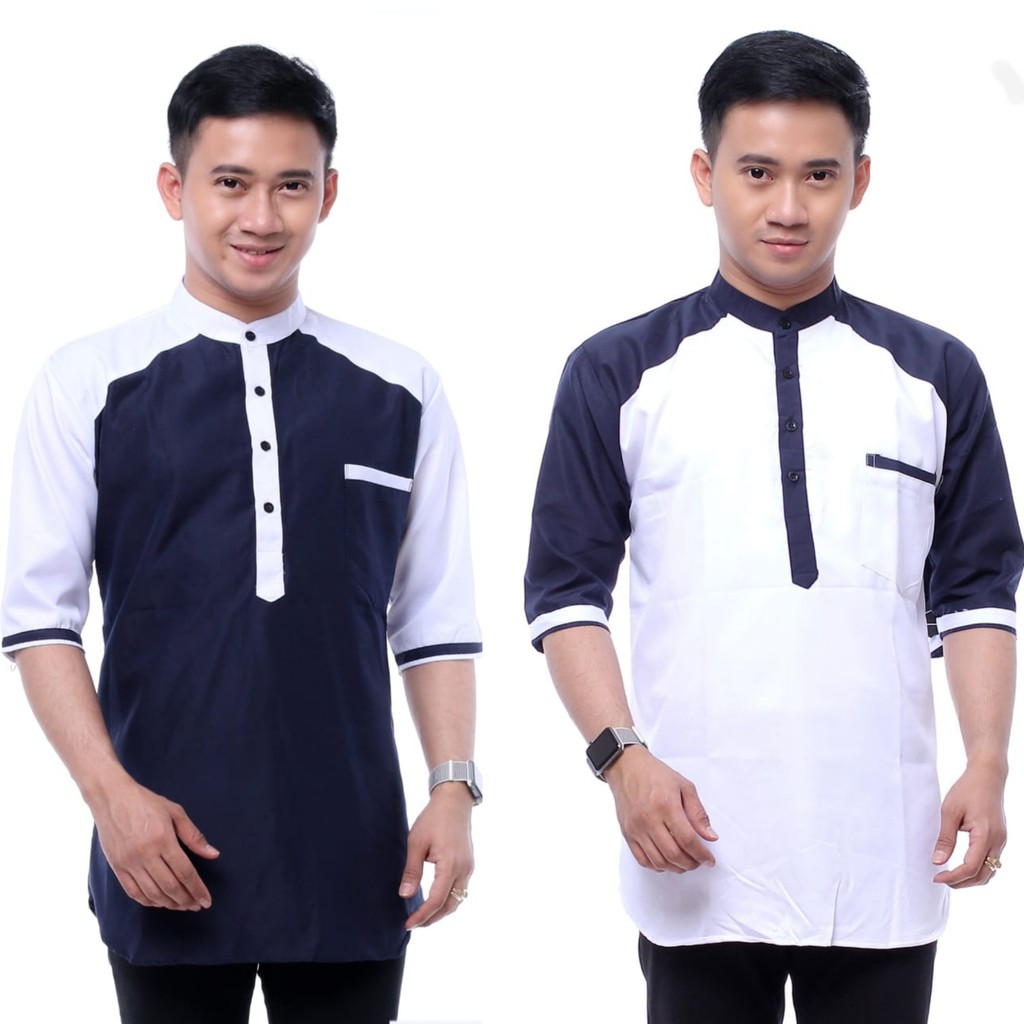 Baju Koko Kurta Dewasa Lengan Panjang Material Catton  Adem Serap Keringat