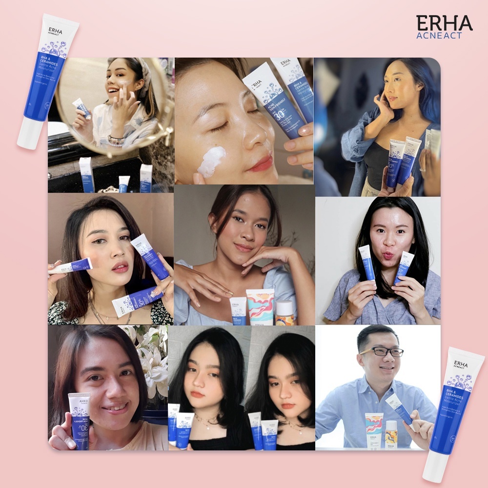 ERHA Pelembab Wajah Jerawat - Gentle Acne Moisturizer / Terbukti Klinis BPOM