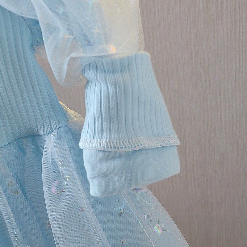 (LOLI-JKT) BD-116 DRESS FROZEN ELSA MAHKOTA 100-140