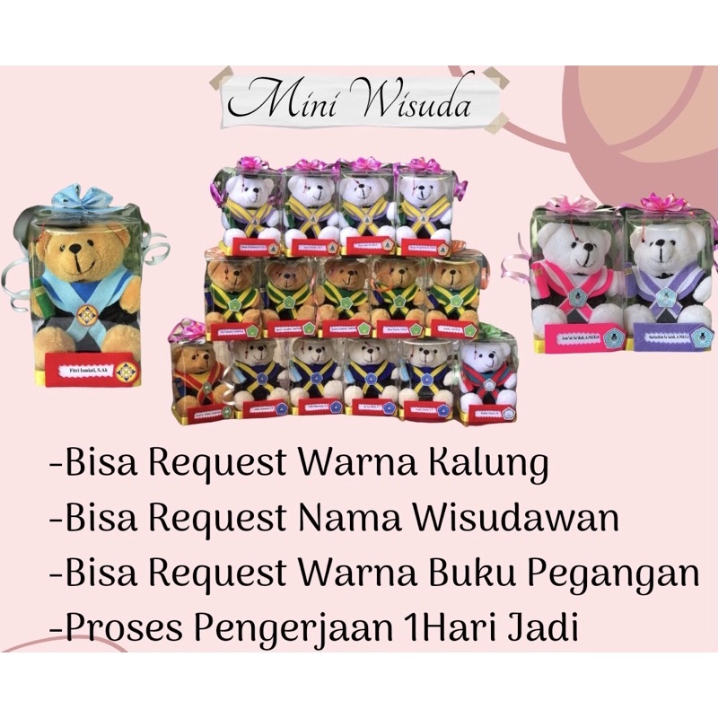 

Boneka Wisuda Mini 15 cm box mika Kado Graduation Murah 2022 Request Nama Wisudawan Logo Universitas Kado Sahabat Hadiah Sidang Skripsi