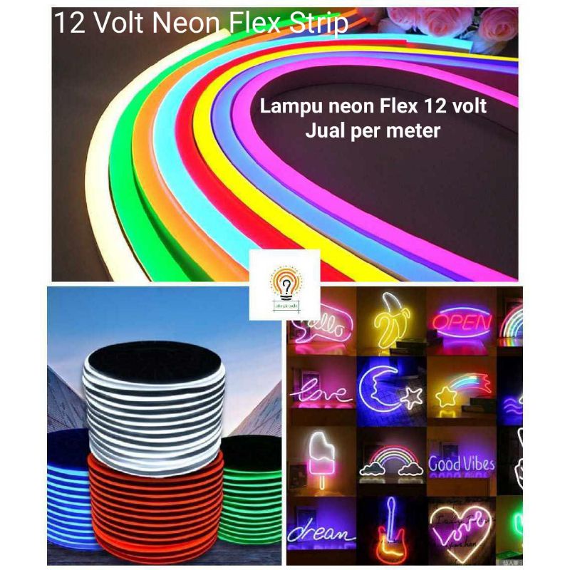 Lampu Neon Flex 12V Meteran Neon Sign