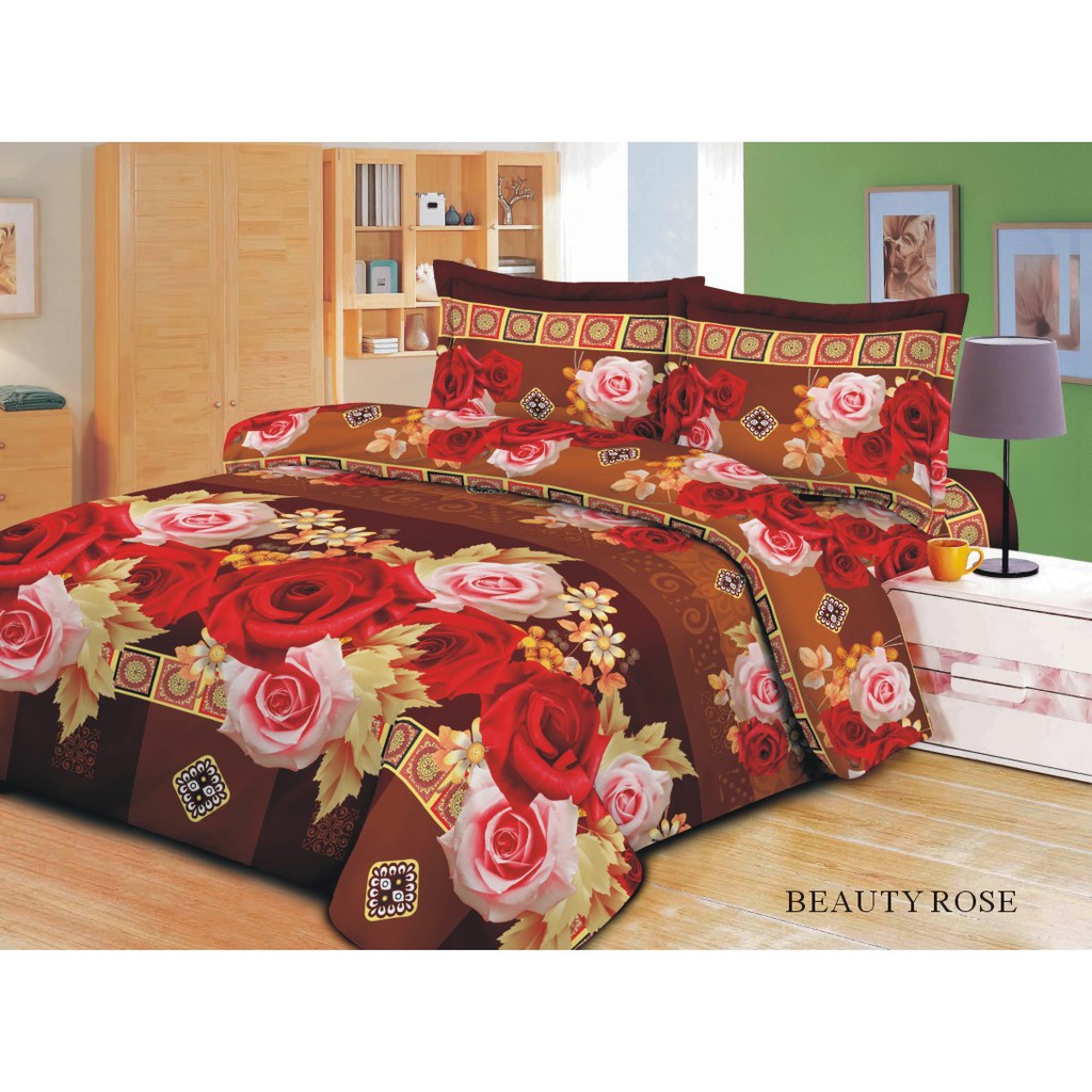 Seprei Ukuran 100x200cm Karakter Beauty Rose New 3 Kaki