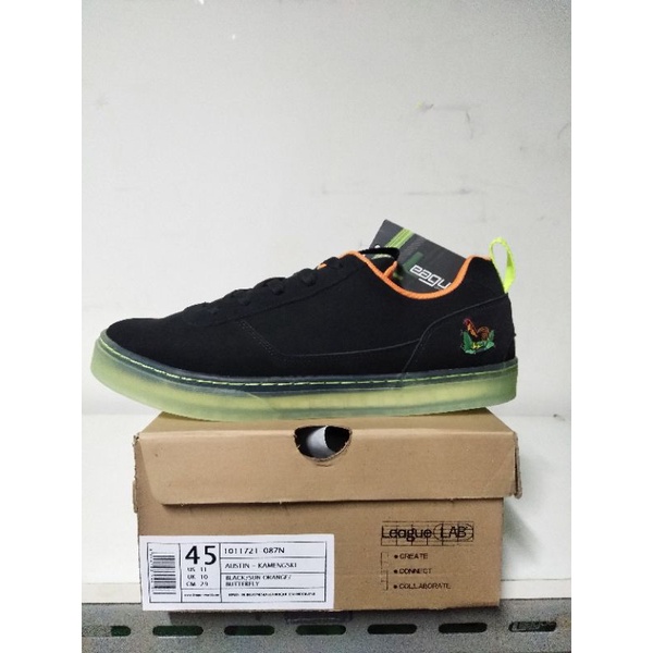 Sepatu League X Kamengski Austin Hitam Sneakers Pria Original Murah Terbaru
