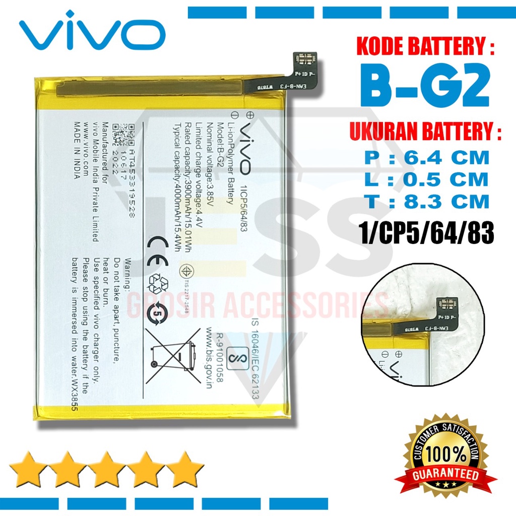 Baterai Batre Original VIVO V15 - Vivo 1819 Kode Battery B-G2 - BG2