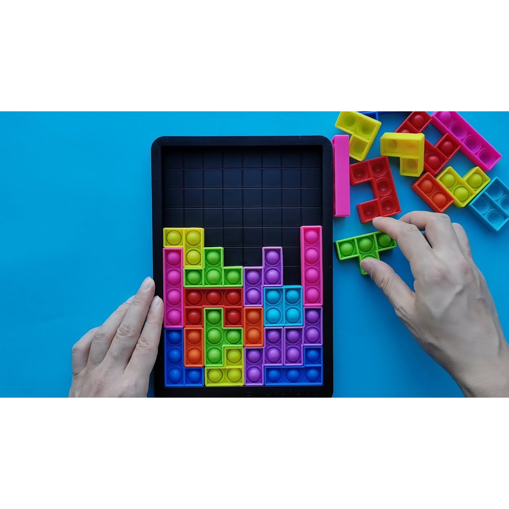 mainan pop it tetris / puzzle popit building block